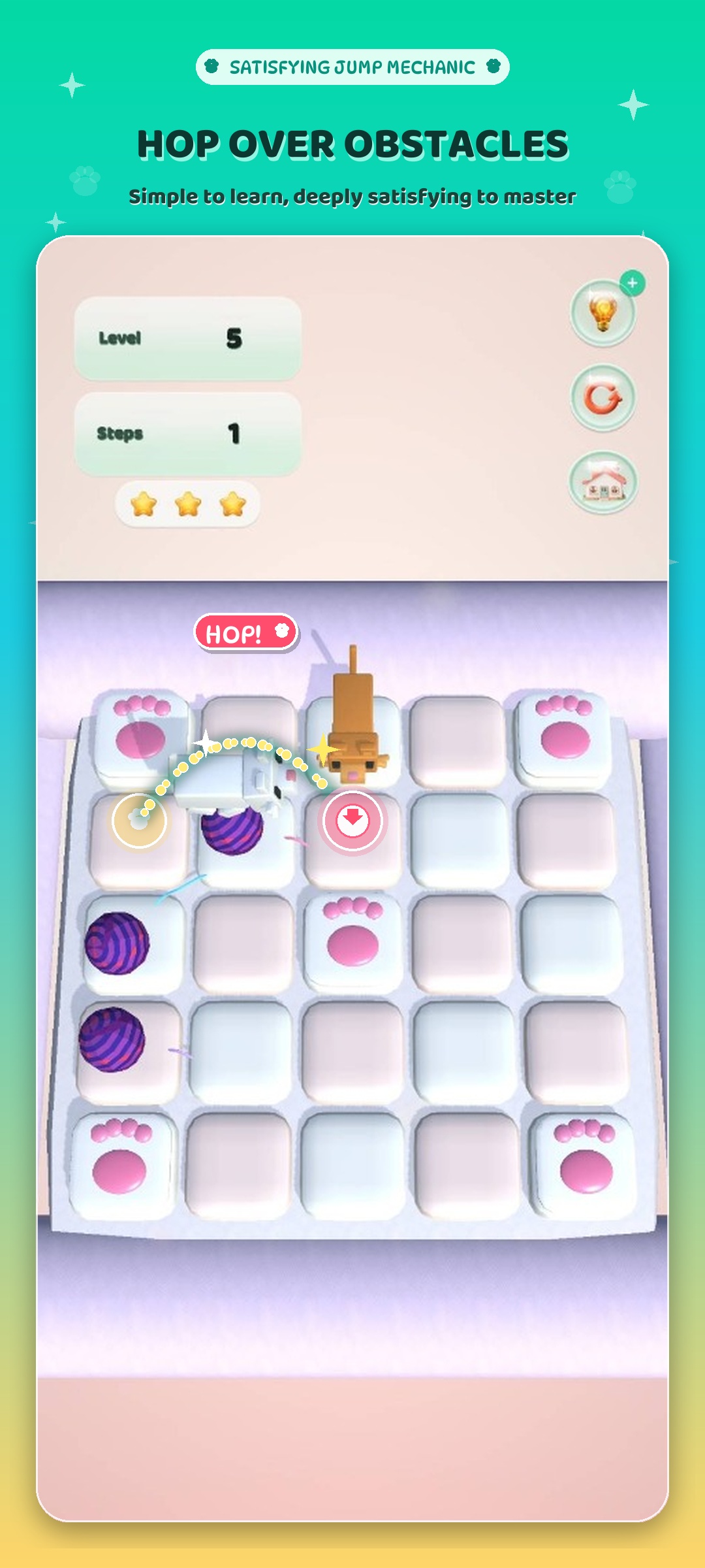 Hop over obstacles