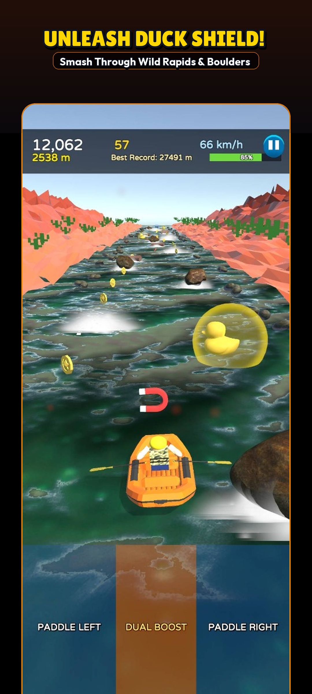 Duck Shield Rapids Gameplay